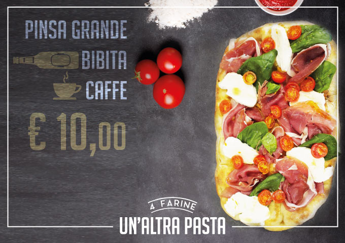 Un Altra Pasta 4 Farine Fragranza Gusto Digeribilita Menu Pinsa Grande Bibita A Scelta Caffe Solo 10 Euro